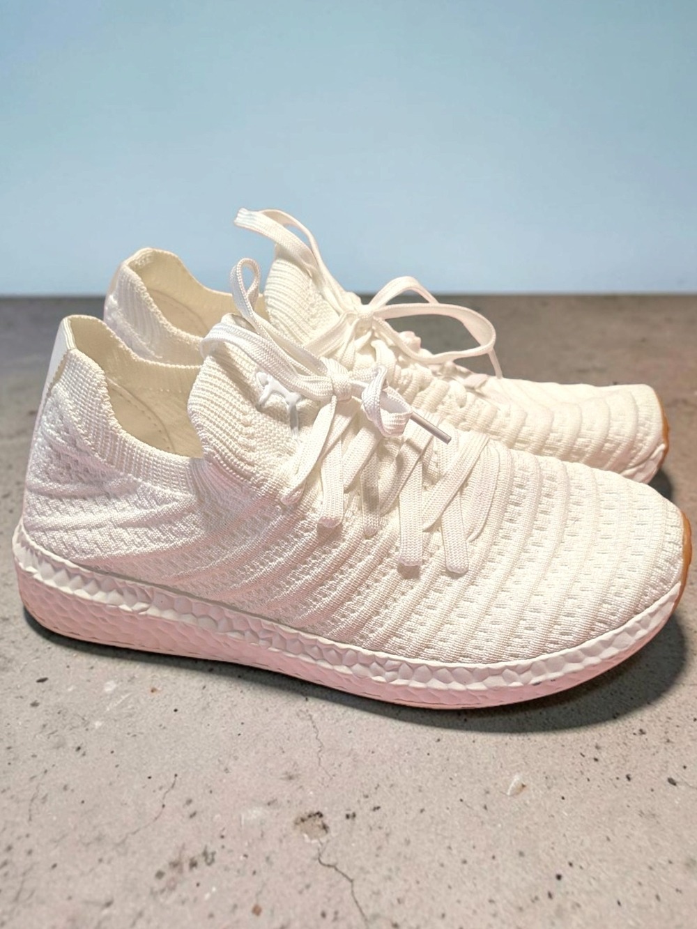 Danskin White Knit Slip-on Athletic Sneakers Women's